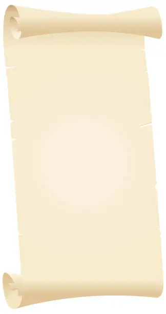 Vector illustration of Old Paper Sheet Scroll