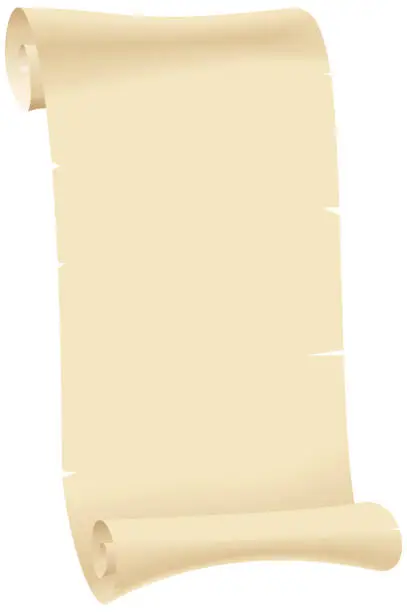 Vector illustration of Old Paper Sheet Scroll