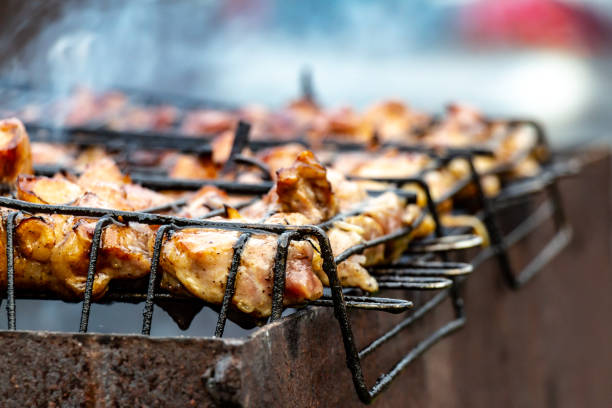 istock Fragrant chicken wings at the stake 1006538290