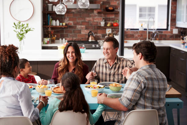 istock Multi Generation Family Praying Before Meal Around Table At Home 1006538324