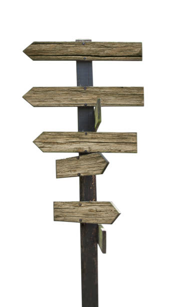 istock Wooden Arrows Direction Sign Post Isolated On White Background 1006543206