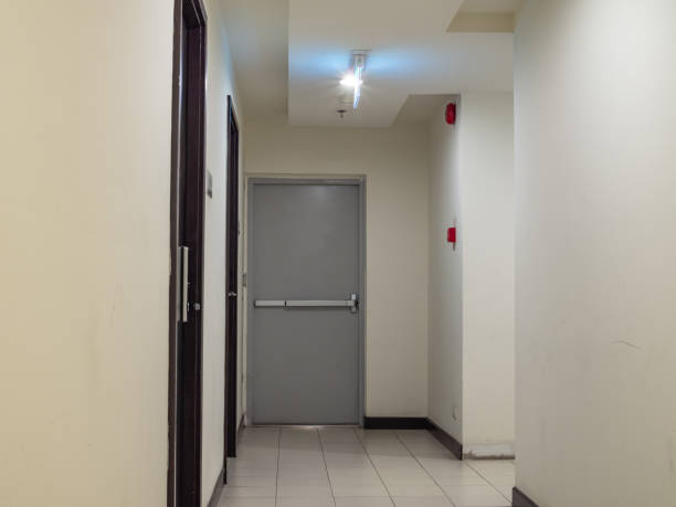 istock Emergency door inside the building corridor 1006545590