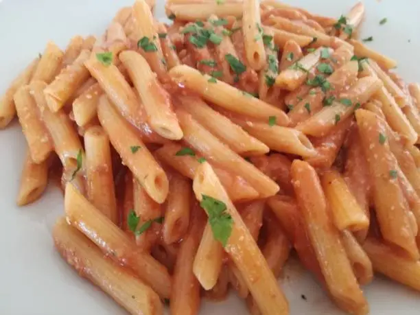 Italian pasta with tomato sauce