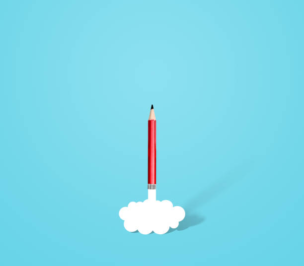 istock pencil rocket with smoke, idea and innovation 1006563118