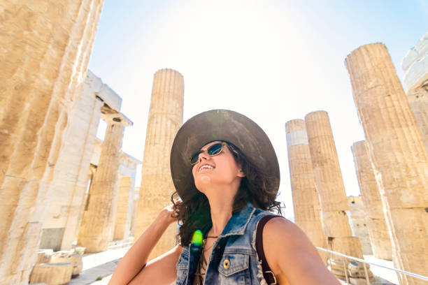 istock Woman tourist in Acropolis - Athens 1006578816