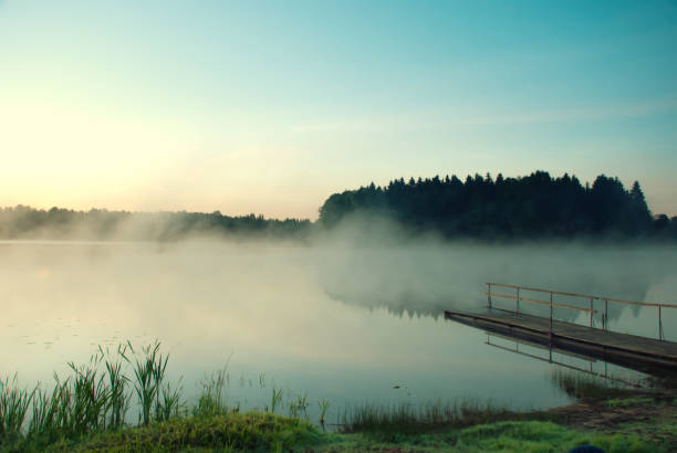 istock Sunrise on the Kaitra lake 1006592620