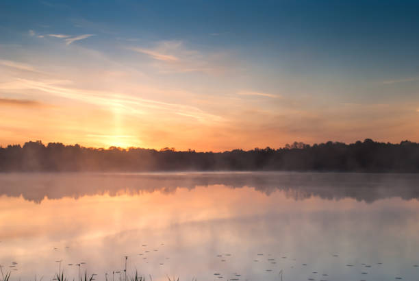 istock Sunrise on the Kaitra lake 1006592704