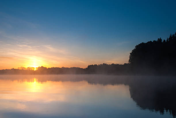 istock Sunrise on the Kaitra lake 1006592758