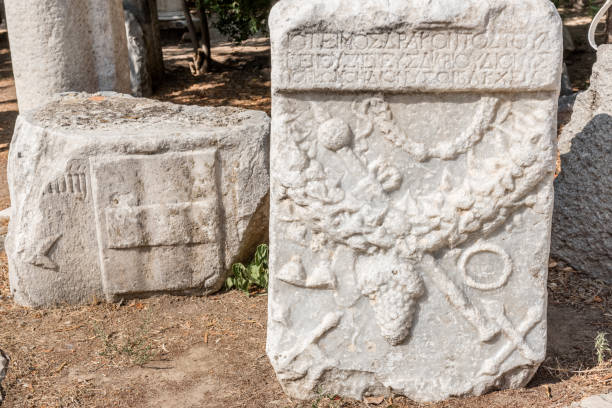 istock Roman marble sculpture or blocks in Bodrum Castle 1006602126