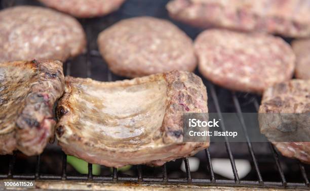 Cooking Meat Stock Photo - Download Image Now - Barbecue - Meal, Barbecue Grill, Beef