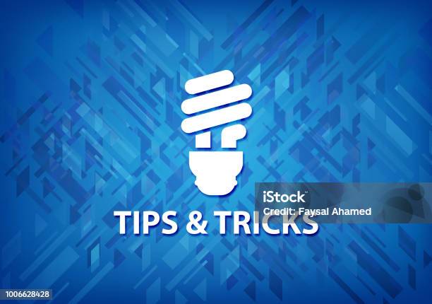 Practical Tips Background Tips And Tricks Blue Background Stock Illustration - Download Image Now ...