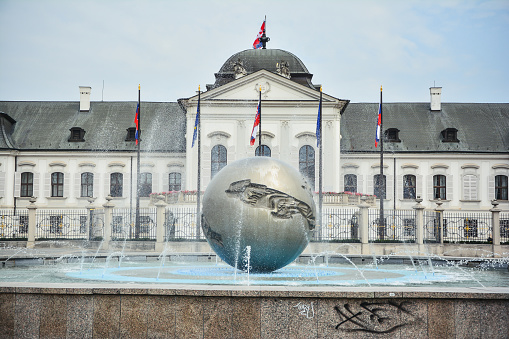 The Geneva Water Fountain (Jet d'Eau) in Switzerland.