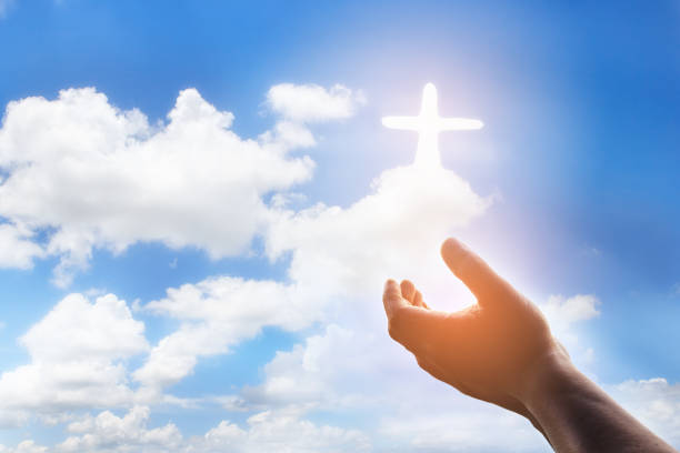 istock Christian man with open hands worship christian. Eucharist Therapy Bless God Helping Repent Catholic Easter Lent Mind Pray. Christian concept background. 1006629550