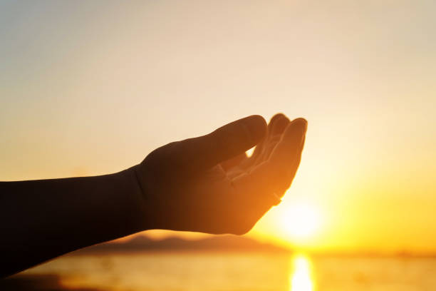 istock Human hands open palm up worship. Eucharist Therapy Bless God Helping Repent Catholic Easter Lent Mind Pray. Christian Religion concept background. fighting and victory for god 1006629668
