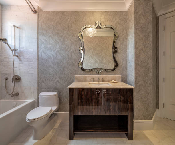 istock Beautiful remodeled guest bathroom in a condominium 1006636756