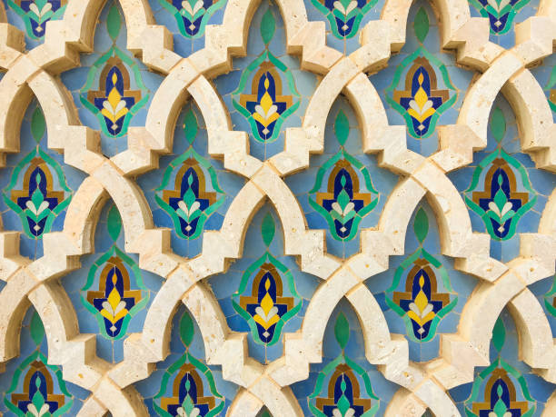 istock The Hassan II Mosque exterior pattern in Casablanca, Morocco. Very beautiful islamic pattern. 1006652540