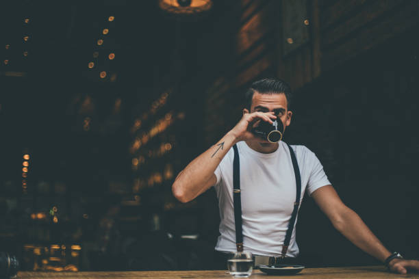 Young man in coffee shop
