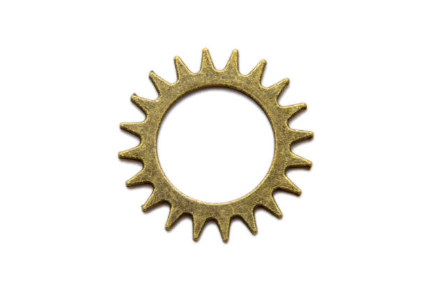 istock Vintage metal gears isolated on white background 1006659234