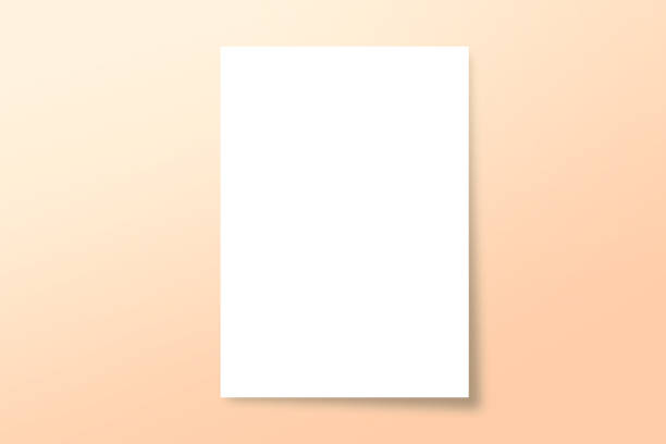 istock Blank A4 paper template on orange of background. 1006664574