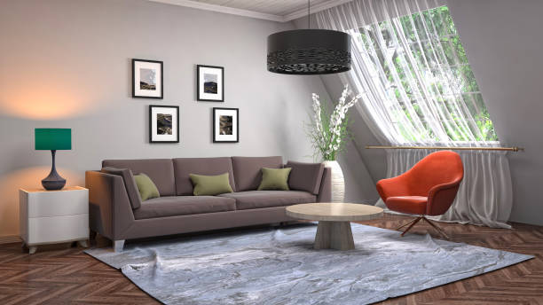 istock Interior of the living room. 3D illustration 1006669236