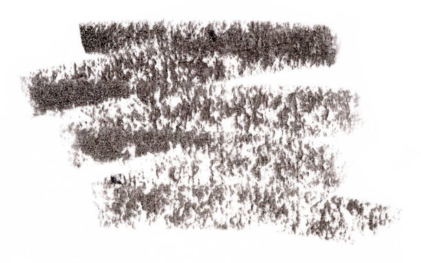черный след подводка для глаз изолированы на белом фоне - black pencil flash стоковые фото и изображения