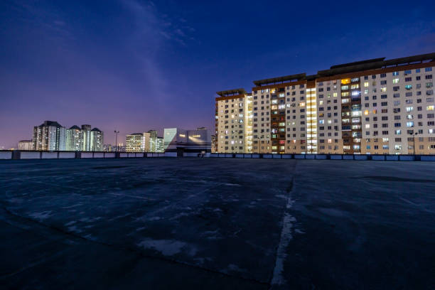 istock Beautiful urban city night view 1006678652