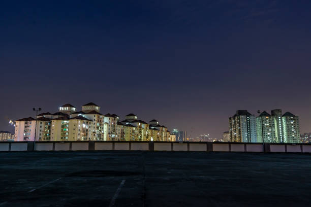 istock Beautiful urban city night view 1006678656