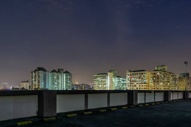 istock Beautiful urban city night view 1006678886
