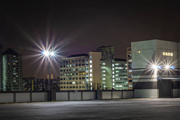istock Beautiful urban city night view 1006679054