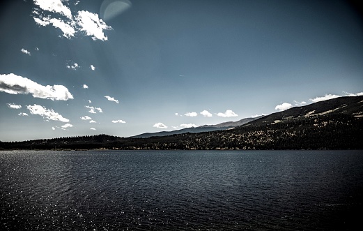 One side of the Twin Lakes in Colorado