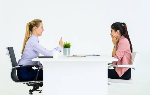 istock Happy woman is shocked after successful job interview 1006735816