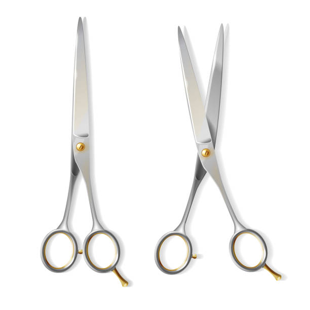 istock Vector 3d realistic scissors for hairdresser, barbershop 1006744328