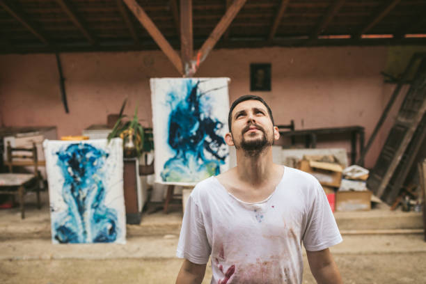 istock Artist on his job 1006756004