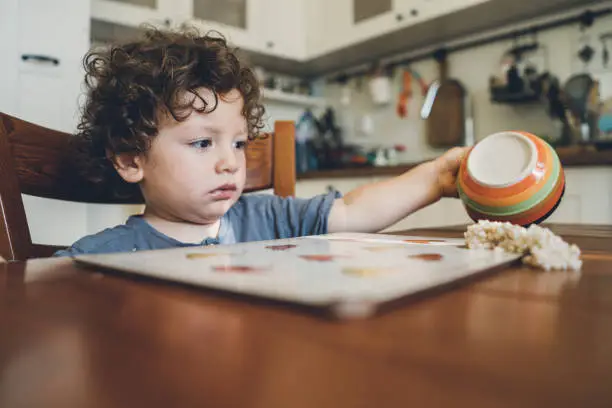 Photo of Toddler spilled his breakfast