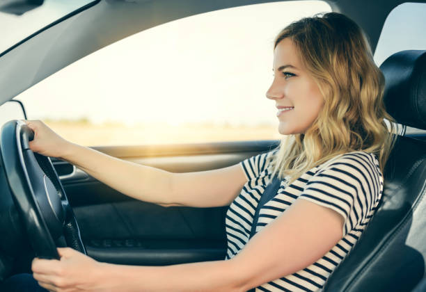 istock Attractive blonde in the car 1006821468