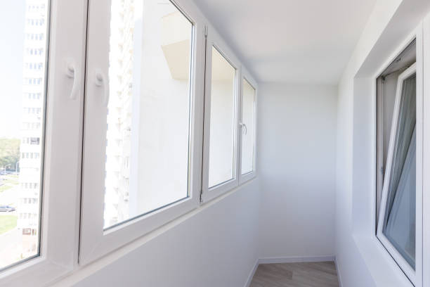 istock Modern metal-plastic window and door in new apartment 1006837772