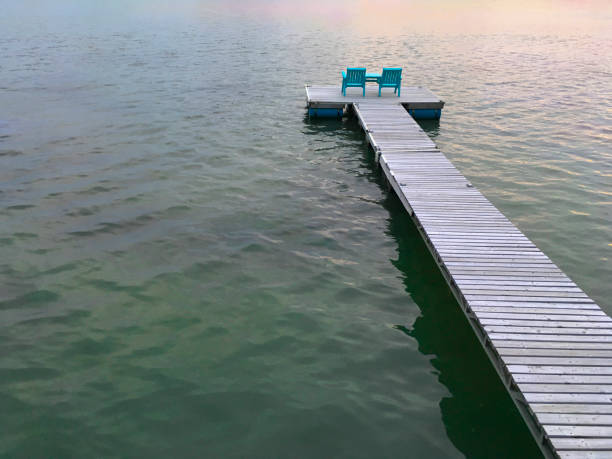 istock Two Chairs on a Wooden Pier 1006852076