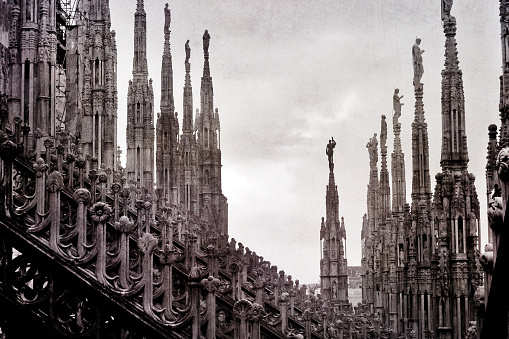 Spires of the cathedral of Milan