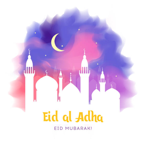 eid al-adha, eid ul-adha mubarak. - eid al fitr stock-grafiken, -clipart, -cartoons und -symbole