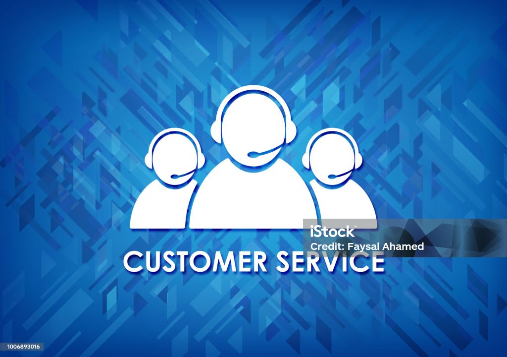 Service 1.background Customer Service Blue Background Stock Illustration - Download Image ...