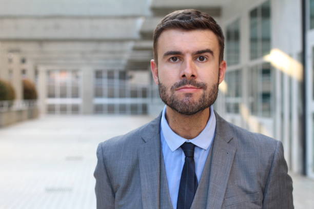 Businessman with mandibular prognathism close up Businessman with mandibular prognathism close up. animal jaw bone stock pictures, royalty-free photos & images