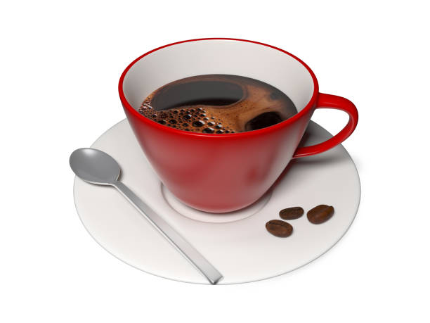 istock Red cup of coffee with coffee beans 1006896508