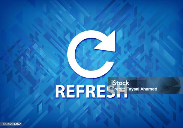 Refresh Blue Background Stock Illustration - Download Image Now - Arrow ...
