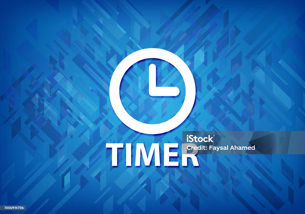 Timer Blue Background Stock Illustration - Download Image Now ...