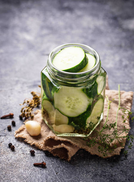 istock Homemade pickled cucumbers in jar 1006922784