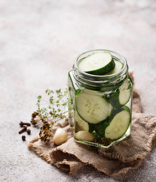 istock Homemade pickled cucumbers in jar 1006922788