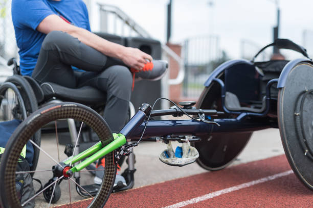 istock Adaptive athlete training on his racing wheelchair 1006925384