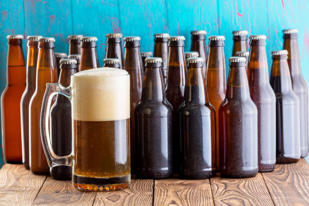 istock Selection of multiple unlabelled bottles of beer 1006940926