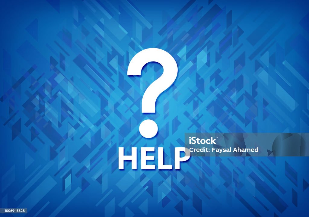 Engaging Background For Help Help Blue Background Stock Illustration - Download Image Now ...