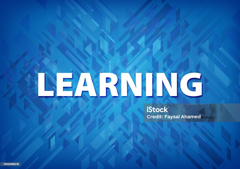 Learning Background Blue Learning Blue Background Stock Illustration - Download Image Now - Blue ...